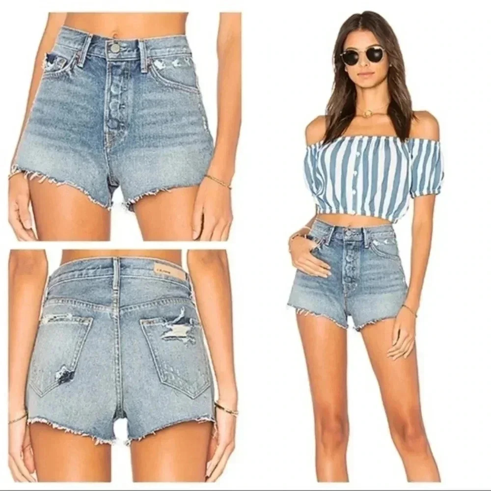 GIRLFRIEND Helena High-Rise Jean Short